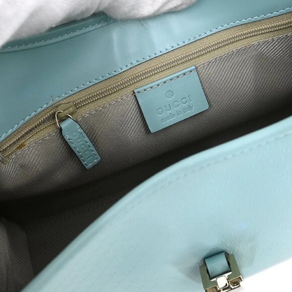 Gucci Light Blue Leather GG Jackie Handbag 002.1068 001013 155330 - Picture 9 of 10